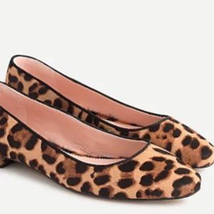 New J.CREW Carolyn Skimmer Leopard Print Flats 8
